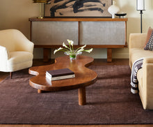 Load image into Gallery viewer, Arrel Speckled Wool-Blend Area Rug Truffle Brown 10' x 14'
