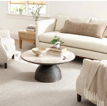 Load image into Gallery viewer, Honeycomb Ivory/Grey Woven Wool Rug 8x10 Gray
