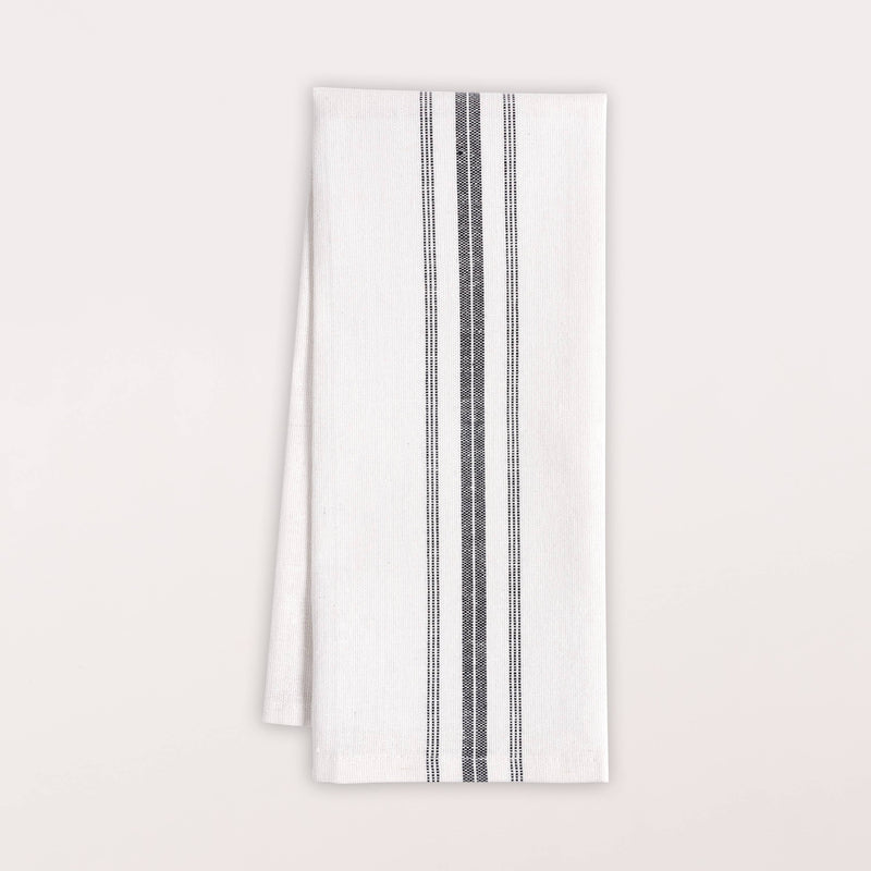 Farmhouse Black Stripe Cotton Kitchen Towel