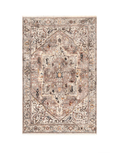 7'9"x7'7" Harriet Vintage Medallion Fringe Area Rug