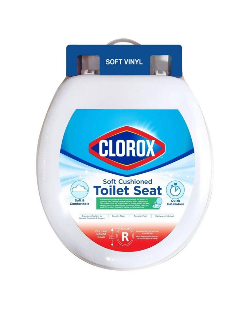 Anti Micro Round Soft Toilet Seat White - Clorox
