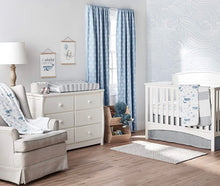 Load image into Gallery viewer, Lush Baby Decor 52”x84” Seaside Blue Starfish 1 Curtain Blackout Panel
