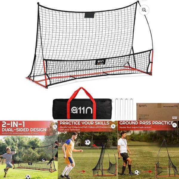 Outdoor Soccer Goal - 2n1 Soccer Goal & Rebounder Set