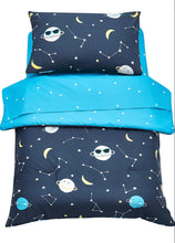 Load image into Gallery viewer, Hello Spud 100% Cotton 4pc Cool Space Dudes Toddler Comforter Set
