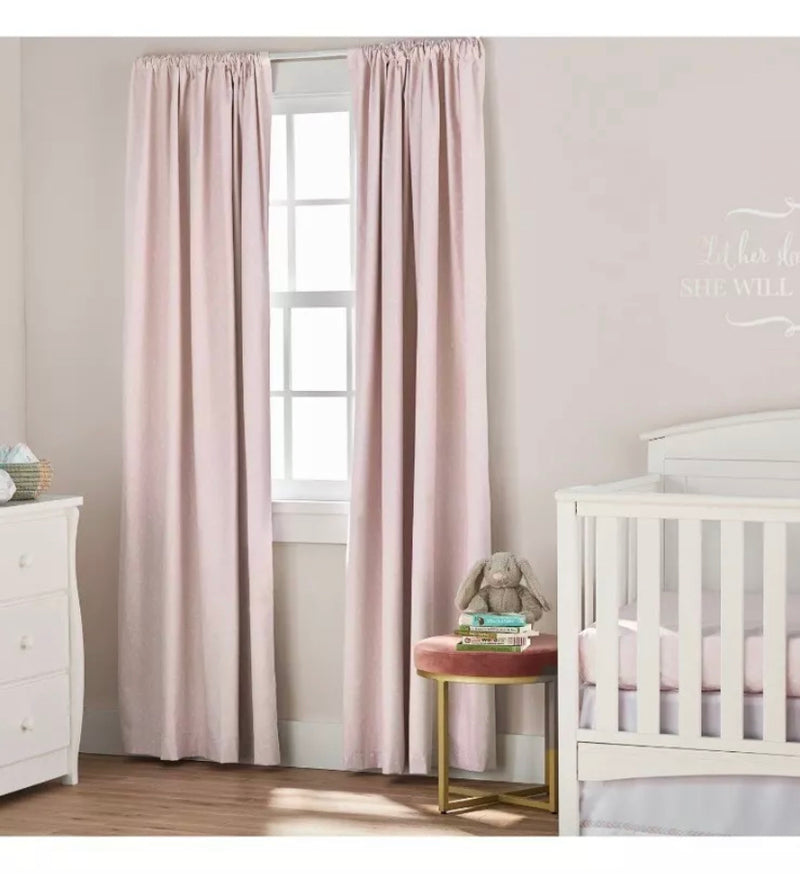 Lush Decor Baby Pink Polka Dot Curtain Panel Nursery Brand New 52” X 84”