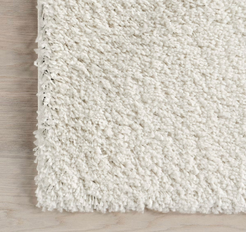 Marleen Plush Shag Area Rug Square White 8'x8'