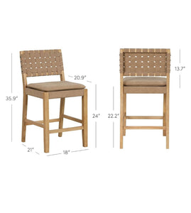 Set of 2 Nathan James Cohen Sear 24” Counter Stools