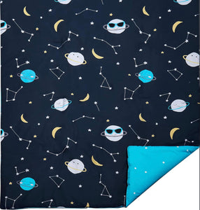 Hello Spud 100% Cotton 4pc Cool Space Dudes Toddler Comforter Set