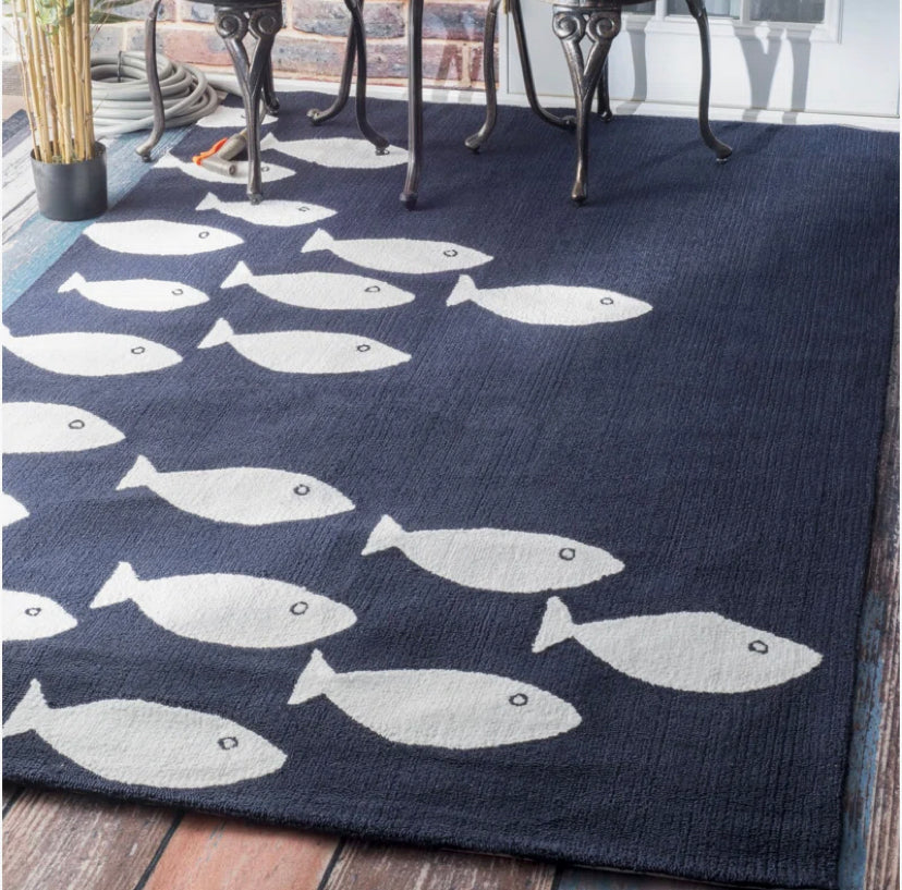 8 x 10 Fish Indoor/Outdoor Rug