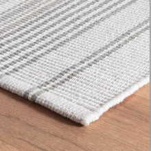 Load image into Gallery viewer, Gradation Ticking Cotton Area Rug - 4&#39; x 6&#39; Grey - Striped Handwoven Accent Rug
