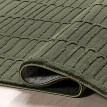 Load image into Gallery viewer, Kailani Geometric Machine Washable Area Rug Green 6' Round
