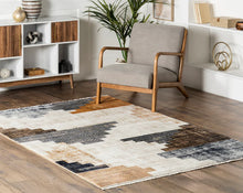Load image into Gallery viewer, Vanita Transitional Southwestern Fringe Area Rug Navy 6' 7" x 10'
