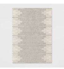Load image into Gallery viewer, 5 x 7 Modern Lines Plush Area Rug - Cream
