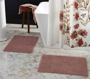 2pc 17"x24" Boho Rug Set Mauve