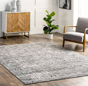 12' x 15' Ripple Waves Area Rug - grey