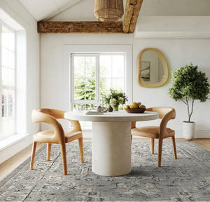 13’ x 15’ Vintage Medallion Area Rug - Light Gray
