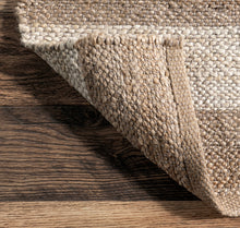 Load image into Gallery viewer, Alisia Flatweave Striped Jute Area Rug 2&#39; 6&quot; x 8&#39; Runner
