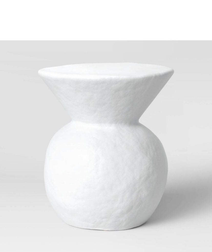 Severna Ceramic Accent Table White