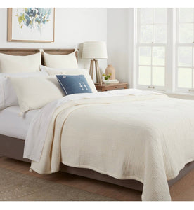 King Double Cloth Quilt - Cream