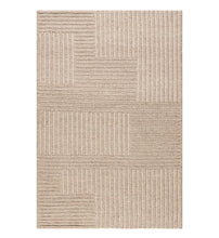 Load image into Gallery viewer, 5 x 8 Dorene Contemporary High-Low Striped Wool Area Rug
