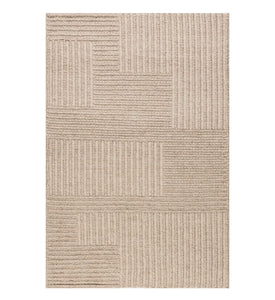 5 x 8 Dorene Contemporary High-Low Striped Wool Area Rug