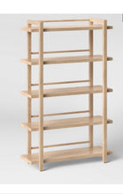 Load image into Gallery viewer, 68&quot; Hertford 5 Shelf Wood Bookcase
