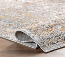 Load image into Gallery viewer, Madisson Vintage Faded Medallion Area Rug Gold 2' x 3'
