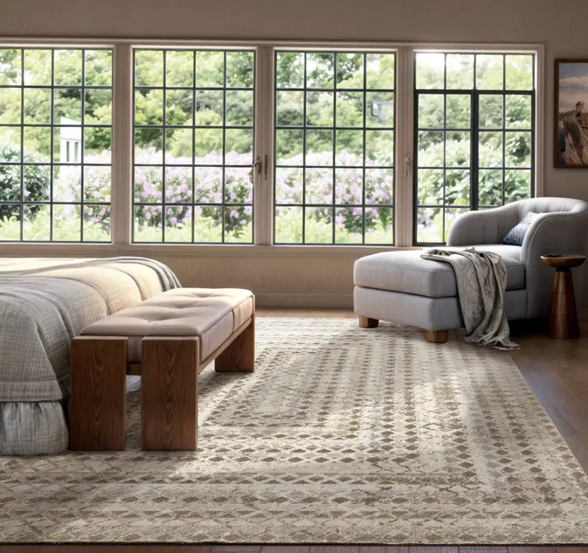 8’ x 10 Geometric Washable Rug