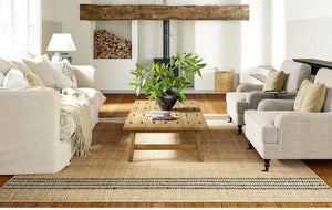 9’ x 12’ Striped Jute Flatweave Rug