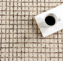 Load image into Gallery viewer, Melrose Checked Rug Cream/Green 3&#39;x5&#39;
