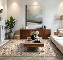 Load image into Gallery viewer, 7’10” x 10’ Lenore Vintage Floral Indoor Area Rug
