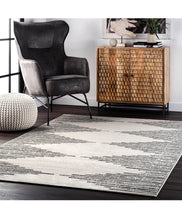Load image into Gallery viewer, 6’7” x 9’ Romina Diamond Pinstripes Area Rug
