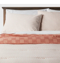 Load image into Gallery viewer, 3pc King Boho Reversible Printed Comforter &amp; Sham Bronze Set
