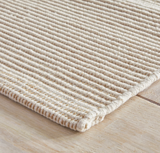 Haverhill Handwoven Cotton Rug Natural 2'x3'