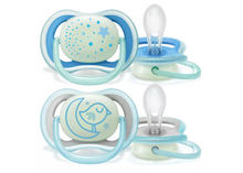 Load image into Gallery viewer, Philips Avent 2pk Ultra Air Pacifier 6-18 Months - Nighttime
