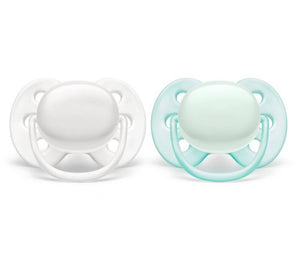 Philips Avent 2pk Ultra Soft Pacifier 0-6 Months - Artic White/Green