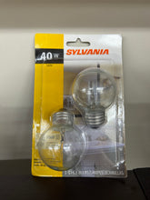 Load image into Gallery viewer, 2pk. SYLVANIA 10300 - 40G16.5/BL 120V G16 5 Decor Globe Light Bulb
