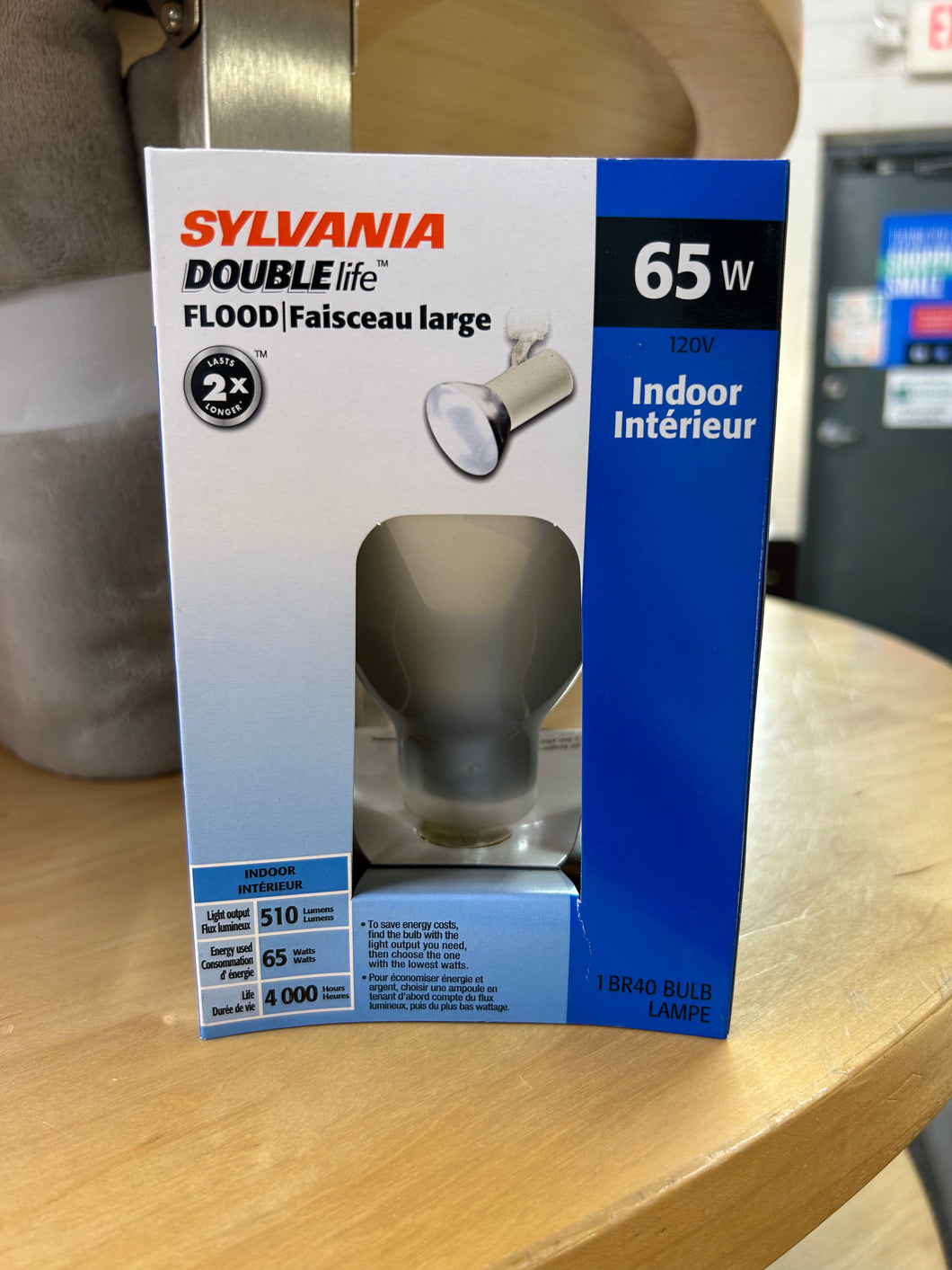 Sylvania DOUBLElife 65W BR40 Indoor Flood Light Bulbs - 120V - 510 Lumens