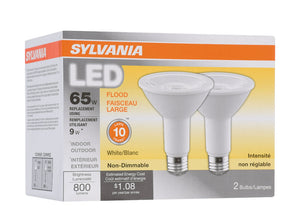 2pk. Sylvania LED Flood Lights PAR30LN 9W (65W Equivalent) 800 Lumens - White