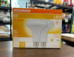 2pk. Sylvania LED BR30 65W Flood Lights (650 Lumens) - Soft White