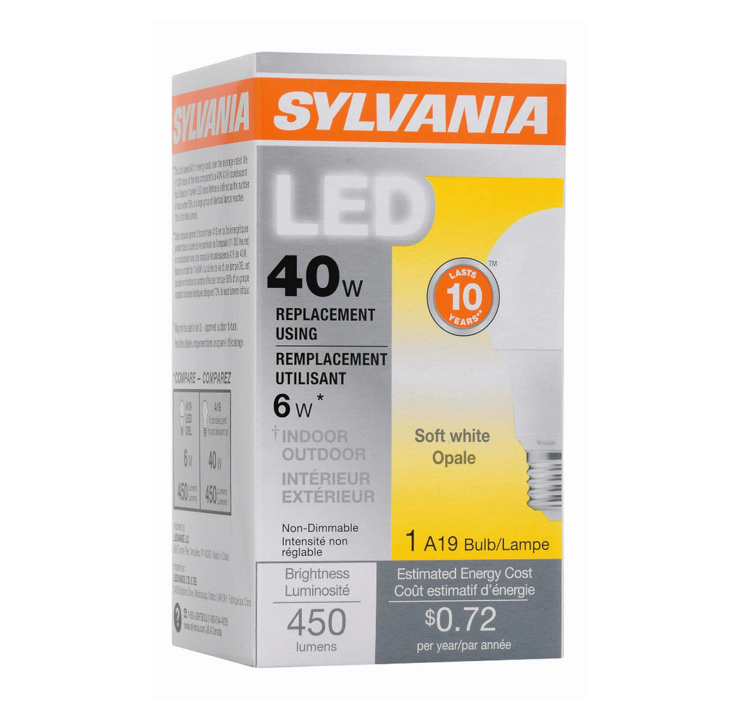 Sylvania LED Indoor/Outdoor  A19 Light Bulb - Soft White