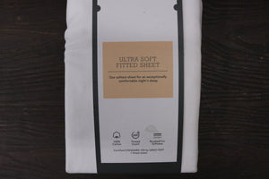 Twin 300 Thread Count Ultra Soft Fitted Sheet White