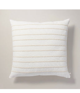 26"x26" Tufted Rib Stripe Euro Bed Pillow Cream/Natural - H & H Magnolia