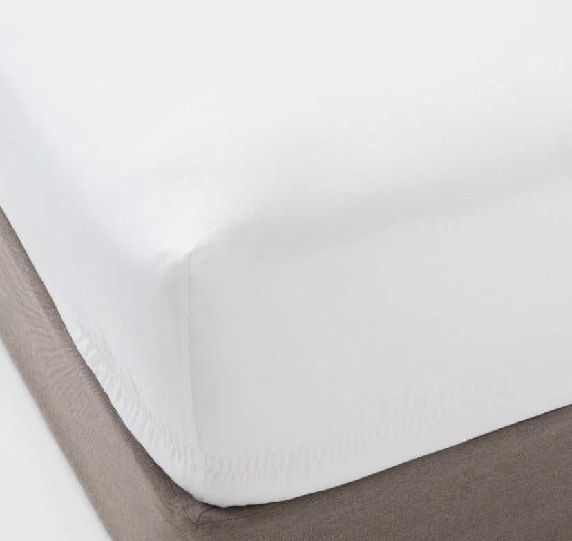 Full 400 Thread Count Performance Fitted Sheet White