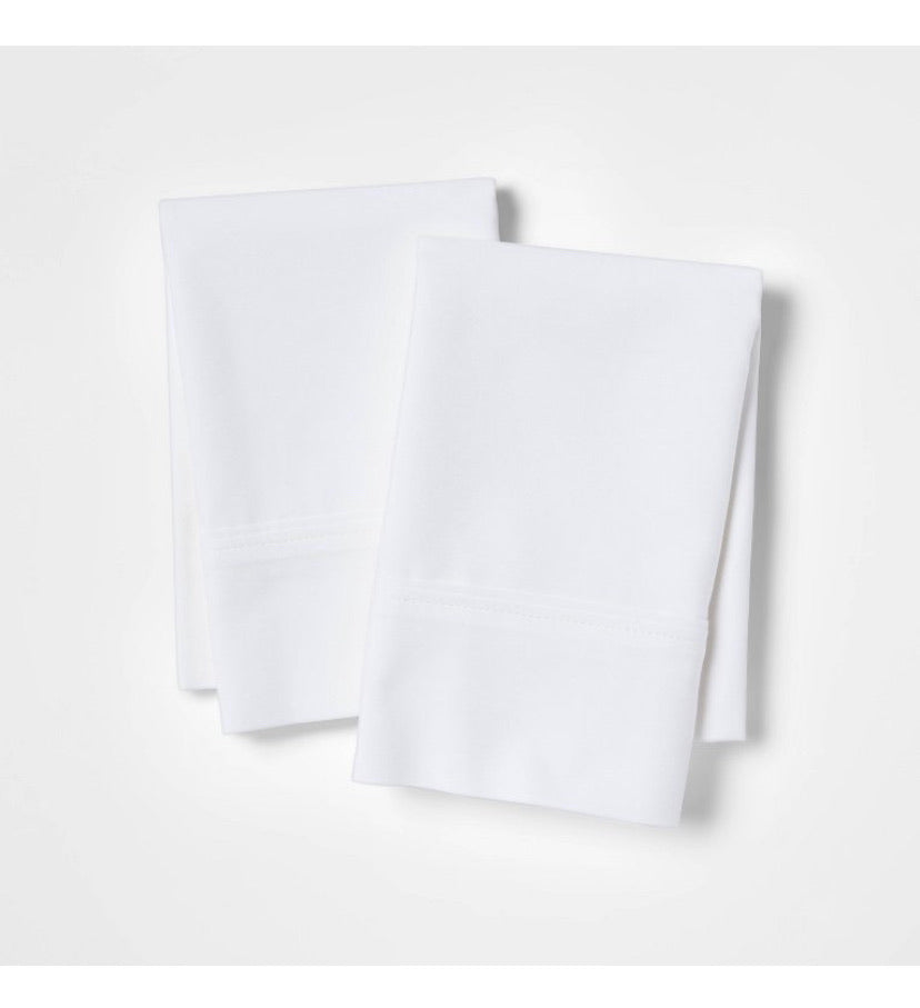 Standard 300 Thread Count Ultra Soft Pillowcase Set (White)