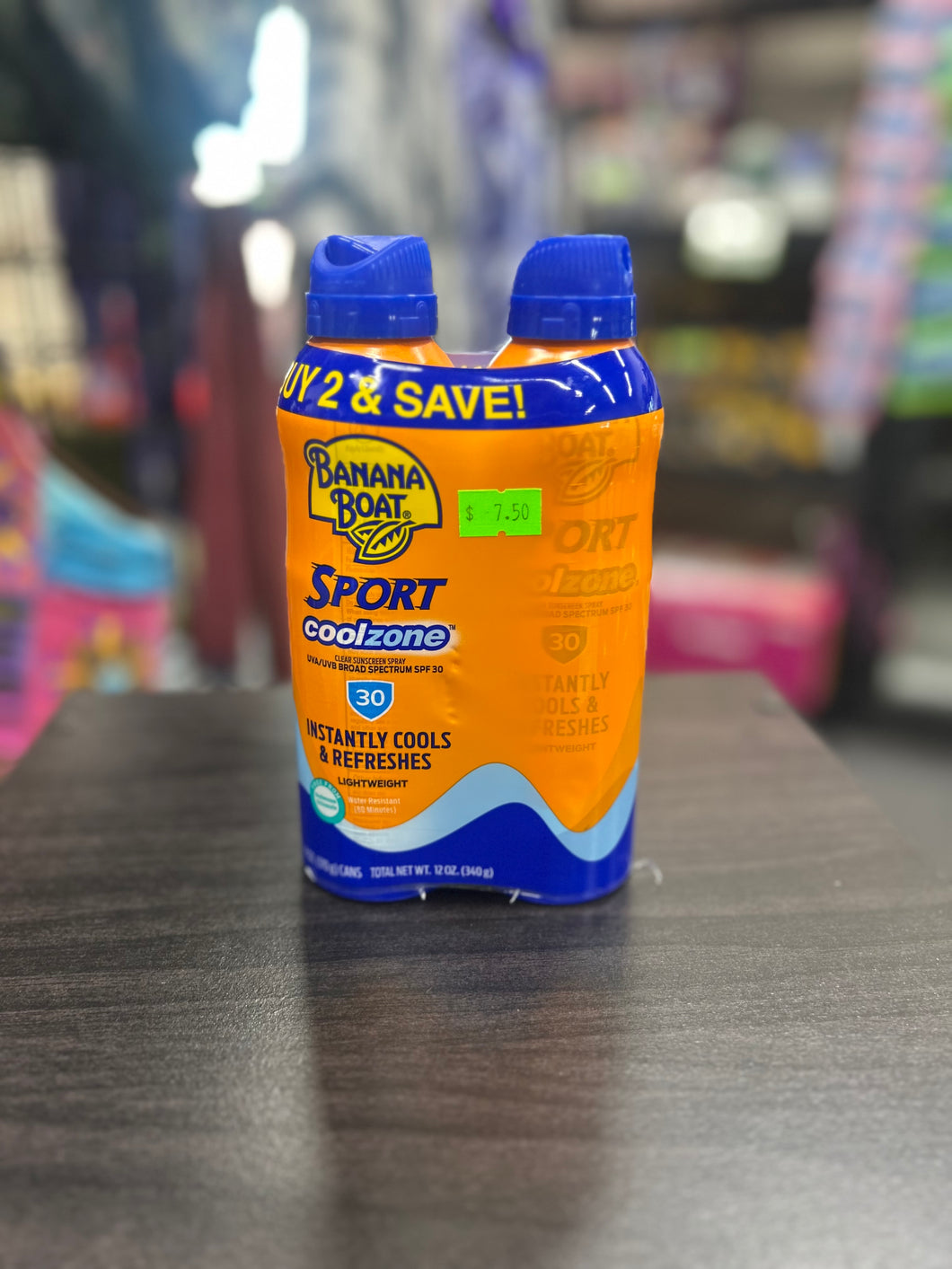 Banana Boat Sport Coolzone Clear Sunscreen Spray (2 Pack) - SPF 30