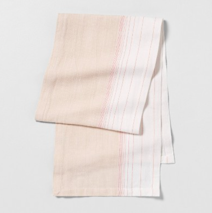 Ombre Table Runner - Dusty Pink Stripe 14 x 72