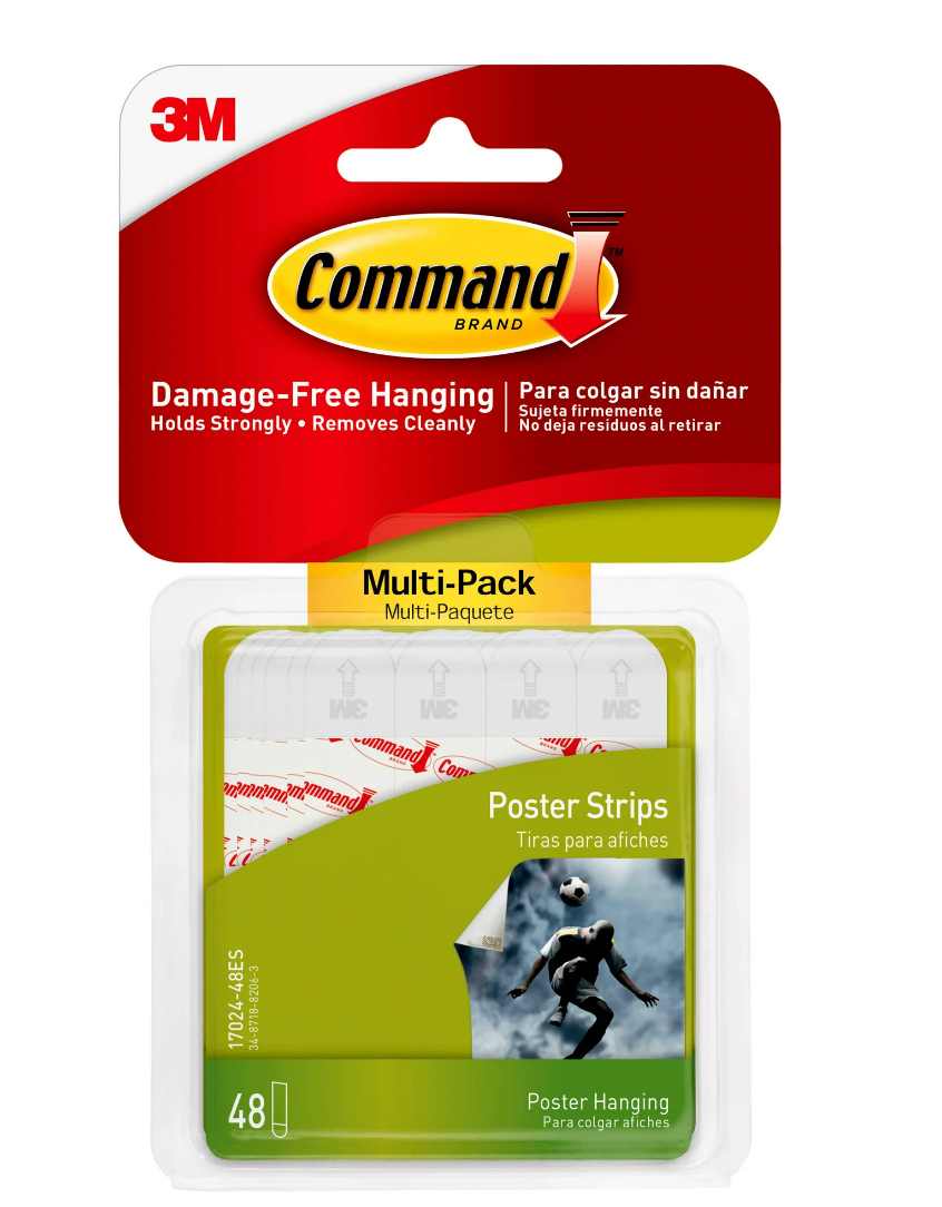 Command Poster Strips Damage Free Decorating 48pk- White