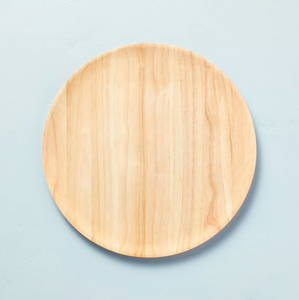 13" Rubberwood Plate Charger Natural - H & H Magnolia