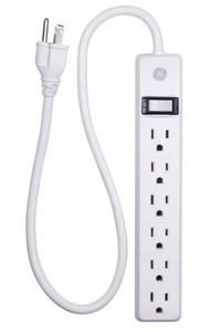 GE 6 Outlet Power Strip - White